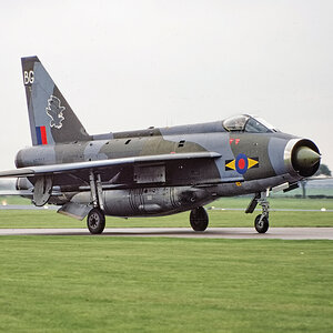 1 Lightning -XR727 English Electric Lightning F6 of 11 Squadron a .jpg